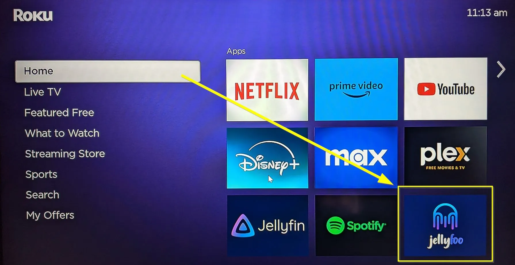 Jellyfoo on app grid